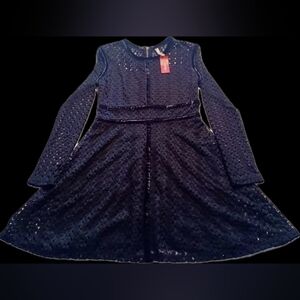 Xhilaration Elegant Black Juniors Lace Dress